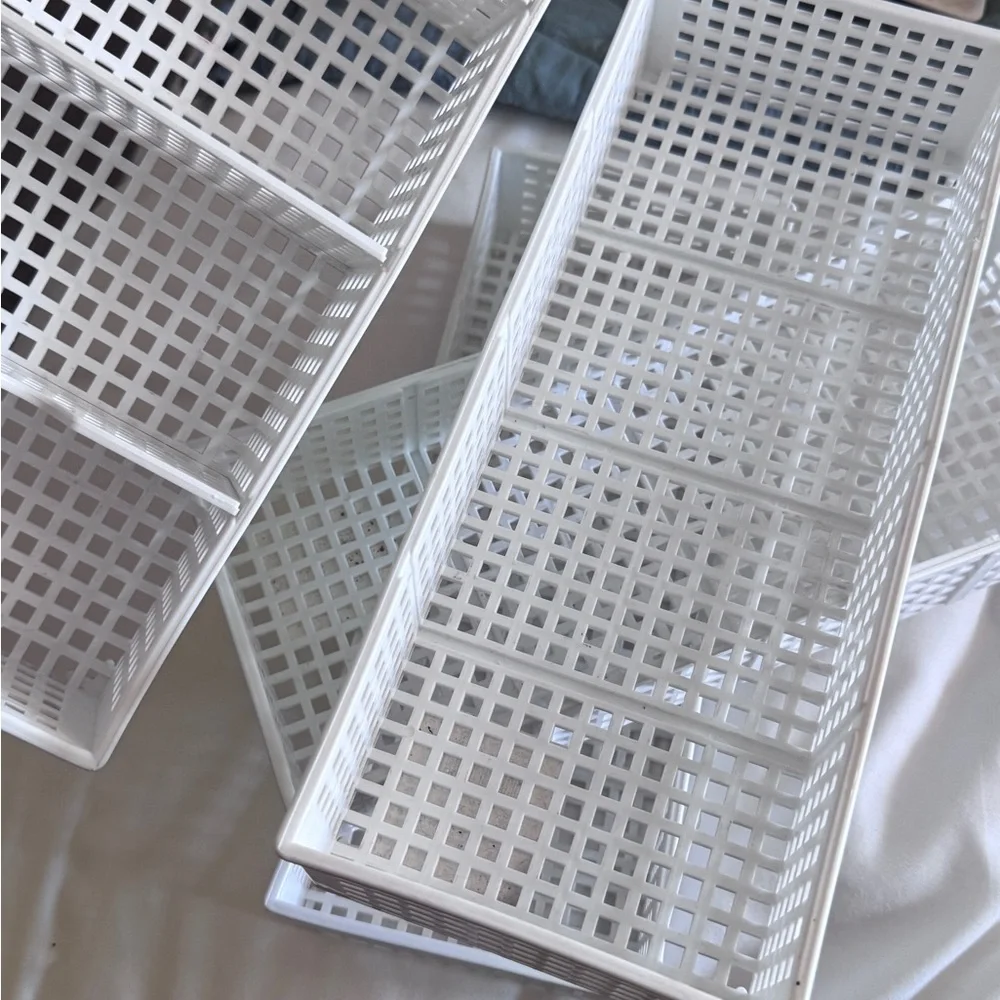 White Grid Storage Organizer (Set of 8)